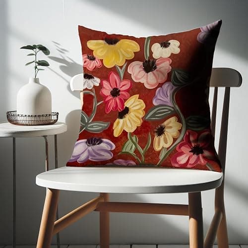 Bzelkry Flower Pillow Cover, Surprise Song Piano Floral Inspired Throw Pillow Covers, Fans Merch Birthday Gifts 18x18 Inches thumbnail 5