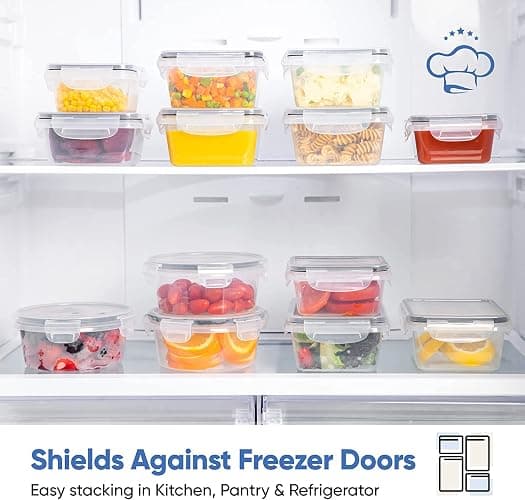 Chef's Path 72 Piece Airtight Food Storage Containers with Lids, 36 Containers and Lids, Stackable Kitchen and Pantry Canisters for Meal Prep and Food Storage - Transparent thumbnail 4