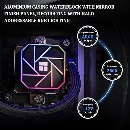 Thermalright Aqua Elite 360 V3 Water Cooling CPU Cooler, 3 PWM ARGB Fans with S-FDB Bearings,Efficient PWM Controlled Pump,for AMD/AM4/AM5, Intel LGA1150/1151/1200/1700/1851, (AE360 V3) thumbnail 2