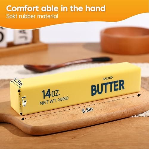 Big Butter Squishy,Giant Squishies Butter 14 OZ,Jumbo Slow Rising Squeeze Toys,Large Soft PU Foam Fidget Toys for Anxiety & Sensory Stress Relief 8.7*1.8*1.8 Inch (Big-Yllow Butter 1Pack) thumbnail 2