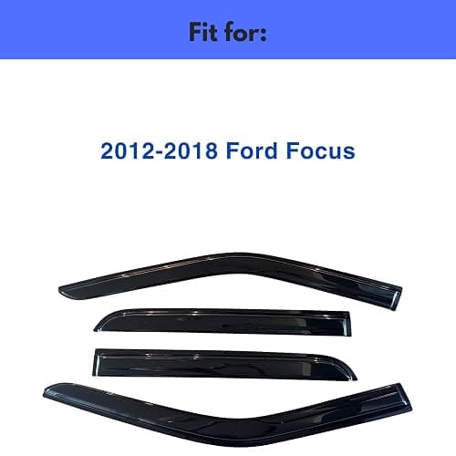 IG Window Visors Fit for 2012-2018 Ford Focus, Out-Channel Rain Guards Vent Wind Deflectors 4PC, Car Accessories for 12-18 Focus thumbnail 2