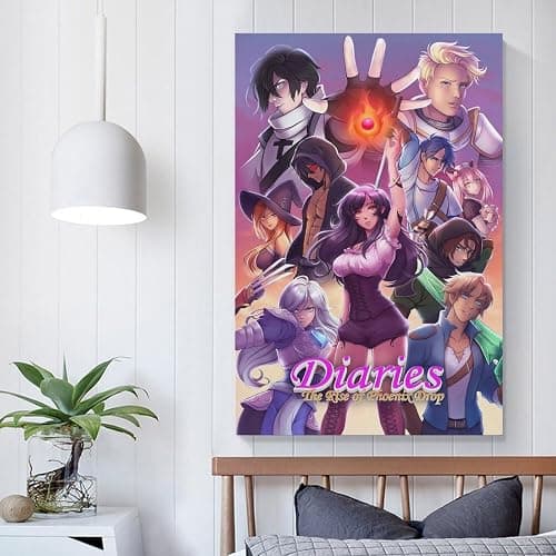 GERRIT Anime Aphmau Diaries Canvas Poster Canvas Wall Art Posters For Room Aesthetic And DecorCanvas Painting Wall Art Poster for Bedroom Living Room Decor 24x36inch(60x90cm) Unframe-style thumbnail 5