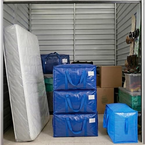 TICONN 6 Pack Extra Large Moving Bags Heavy Duty with Zippers & Carrying Handles, Durable Storage Bags Moving Boxes for Closet Organizers and Storage (6 Pack, Blue) thumbnail 2