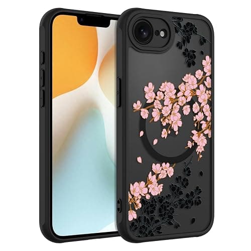 OOK Pink Flowers Phone Case Made for iPhone 16e 2025 and iPhone 17e 2026 | Compatible with MagSafe, Magnetic, Translucent Phone Cover, Soft TPU + Hard PC, Anti-Scratch, Shockproof, for Women thumbnail 7
