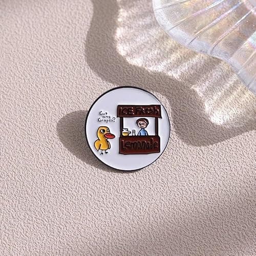 Got Any Grapes? Fashionable and Functional Metal Pin for the Meme video "The Duck Song" Unisex thumbnail 4