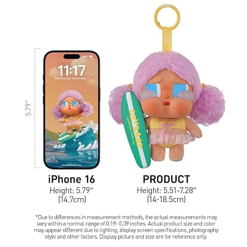POP MART Crybaby Vacation Mode On Series-Vinyl Plush Pendant Blind Box, Collectible Toys, Holiday Birthday Gifts for Girls and Boys, Single Box thumbnail 3