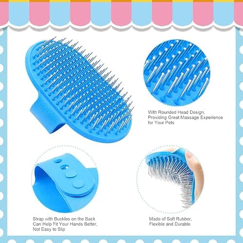 Rabbit Grooming Kit, Rabbit Brush for Shedding with Bunny Nail Clipper, Rabbit Nail Trimmers with Pet Combs for Hamster Guinea Pig Ferret by KALAMANDA thumbnail 3
