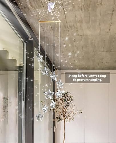 AceList Hanging Disco Ball Decor Star Sun Catcher, 35 Inch Handmade Light Reflecting Hanging Decor for Window, Indoor Room, Home Decor – Unique Sparkle Home Accent & Gift thumbnail 5