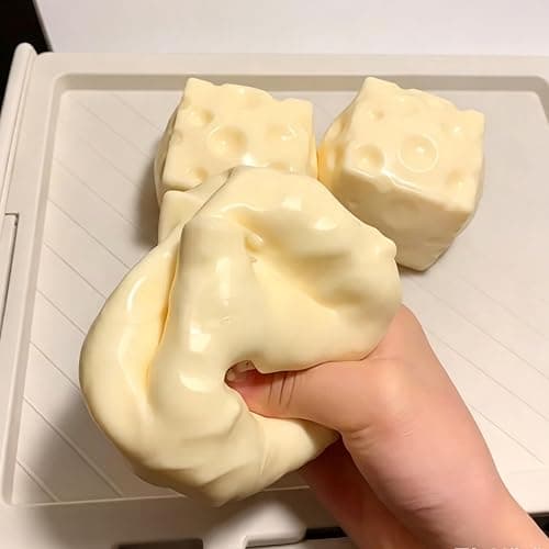 Crunchy Cheese Squishy Asmr Bead Filled, Slow Rising Squeeze Fidget Toy | Durable Portable Slow Rebound Calming Tool for Kids Adults thumbnail 8