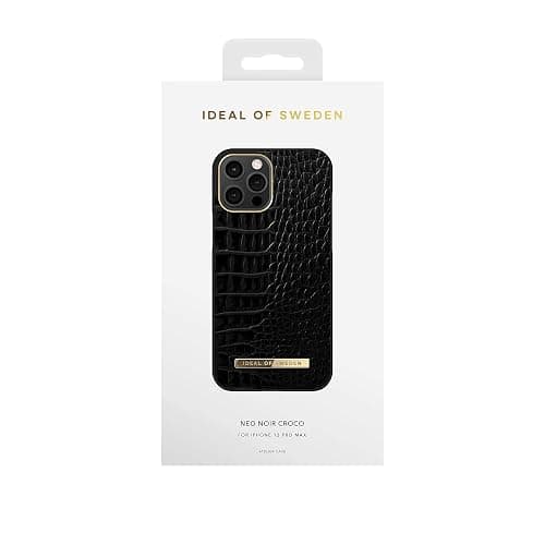 iDeal Of Sweden Neo Noir Croco Case for Apple iPhone 12 Pro Max - Black thumbnail 3