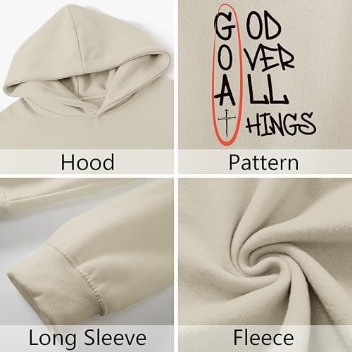 Lytiarul Christian Hoodies for Men Bible Verse God Sweatshirt Jesus Faith Hoodie Inspirational Cross Graphic Vintage Pullover thumbnail 7