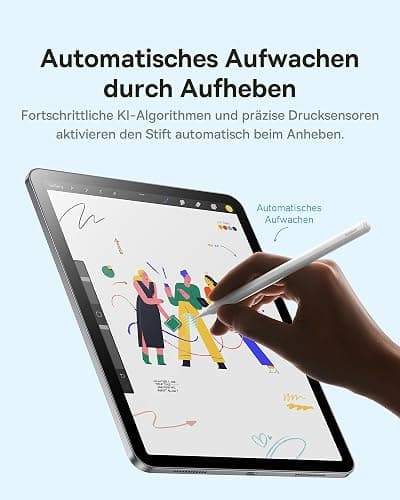 Baseus iPad Stift mit Magnetische Kabelloser Ladefunktion, 17H Akkulaufzeit, Palm Rejection, Stylus Pencil für iPad Pro 12,9'' 3-6 Gen. /11'' 1-4 Gen. /i Pad Air 4 5/ Mini 6 thumbnail 5