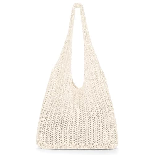 XZQTIVE Crochet Tote Bag for Women Mesh Beach bag for Summer Vacation Aesthetic Hobo Knit Shoulder Bag - Image 1
