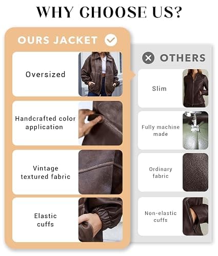 Bakyarder Womens Oversized Y2K Faux Leather Jackets Vintage Plus Size Fashion Motorcycle Coats Fall Fashion Outfits 2025 thumbnail 5