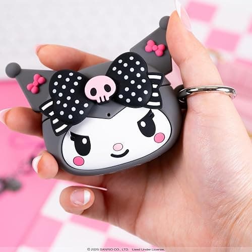 iFace My Melody 50th and Kuromi 20th Anniversary Case [ Compatible with AirPods 4 ] Cute Silicone Protective Cover [Carabiner Included] [Wireless Charging Capatible] - Kuromi 20th Anniversary thumbnail 3