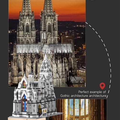 GOTIMON Micro Mini Cologne Cathedral Building Block Toy Set, Famous Architecture Building Blocks, 3598 PCS, Gifts for Kids and Adults thumbnail 5