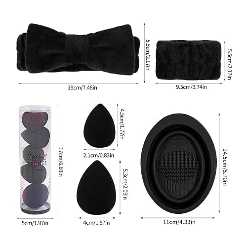 MAANGE Makeup Brushes 30 Pcs Makeup Kit, Multi-functional Makeup Tool Set with 20 Pcs Makeup Brush Foundation Brush Make up Brushes Set with Bag,Black thumbnail 8
