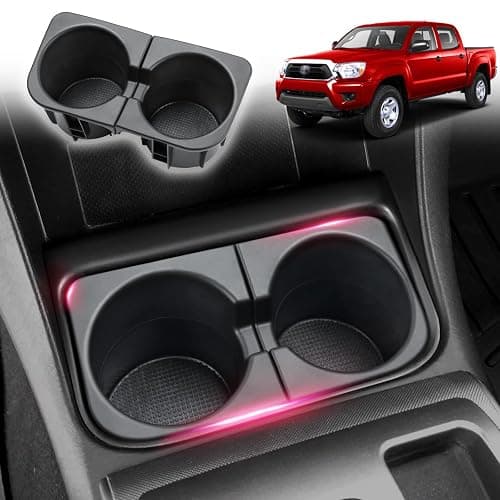 Sunsdrew Cup Holder Inserts for 2005-2017 Toyota Tacoma-Durable Car Cup Holder Replacement Accessories for Front Drink Holder-Fits OEM 66991-04012,66992-04012 - Image 1
