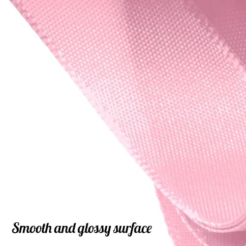Flezoo 25 Yards Pink Satin Ribbon 1 1/2inch, Single Face Polyester Silk Fabric Hair String Ribbon for Craft, Flower Bouquets, Gift Wrapping, Wedding, Bow Making and Valentines Decoration thumbnail 4