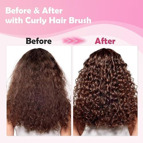 Curl Defining Brush, Curly Hair Brush Defining with Side Gear for Combing, Shaping, and Styling Curly Hair, Lightweight Candy Brush Suitable for All Wet or Dry Hair Types for Women and Men (Pink) thumbnail 4