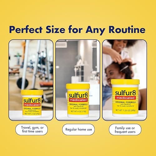 SULFUR8 Medicated Anti-Dandruff Hair & Scalp Conditioner 2 oz – Helps Control Dandruff, Soothes Itchy Scalp & Moisturizes Hair with Refreshing Clean Fragrance, For All Hair Types thumbnail 5