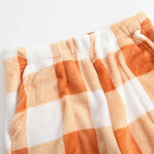 Fuzzy Fleece Plaid Pajama Pants Fluffy Cozy thumbnail 4