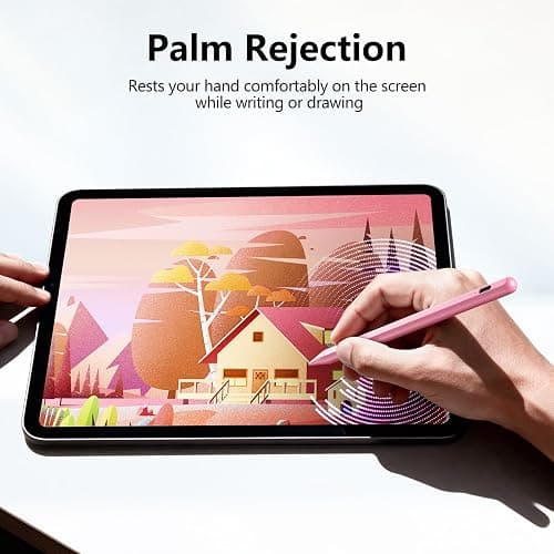 Stylus Pen for iPad 6th-11th Generation-2X Fast Charge Active Pencil Compatible with 2018-2026 Apple iPad Pro 11"/12.9"/M4, iPad Air 3/4/5/M2/M3/M4,iPad mini 5/6/7 Gen-Pink thumbnail 6