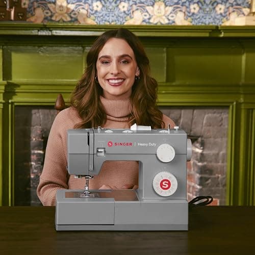 SINGER® Heavy Duty 4452 (Grey) High Speed Sewing Machine + Accessories | 32 Built-In Stitches Deliver 110 Stitch Applications | 50% More Power for Thick Fabrics, 1100 Stitches/Min, 1-Step Buttonhole thumbnail 6