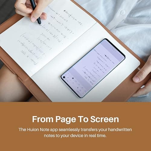 HUION Note 2-in-1 Digital Notebook Drawing Tablet With Battery-free Pen, Bluetooth Wireless Paper Tablet Electronic Writing Pad for Note-taking, Digital Art & Meeting, Refillable A5 Notepad, 9.5x7inch thumbnail 2