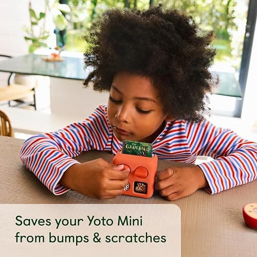 Yoto Mini Adventure Jacket in Fruit Punch (Orange) with Matching Wrist Lanyard – Accessory for Kids Mini Audio Device, Anti-Slip Silicone Skin Cover, Fitted Protective Sleeve Case thumbnail 3