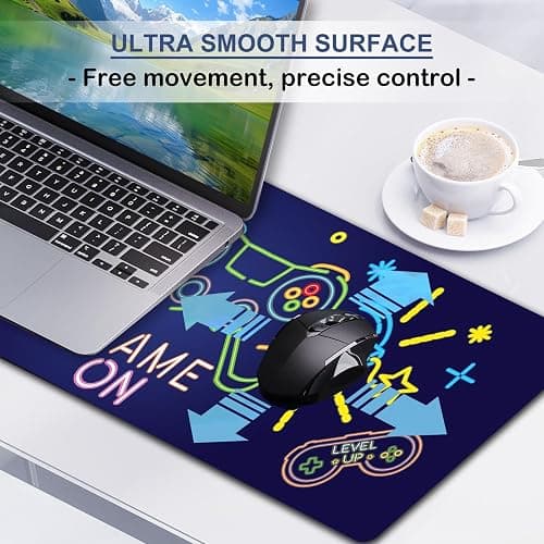 Mouse Pad - Gaming Mouse Pad for Keyboard 80X30cm Computer Mouse Mat Desk Pad with Soft Smooth Surface and Anti-Slip Rubber Base Gaming Mats for Desk Gamer Office Home thumbnail 4