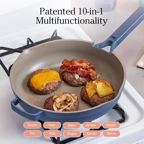 Our Place Large Always Pan 2.0-12.5” (4 Qt) Nonstick, Toxin-Free Ceramic Cookware | Patented 10-in-1 Aluminum Frying & Sauté Pan | Safe for Oven, Induction & All Cooktops up to 450°F | Blue Salt thumbnail 4