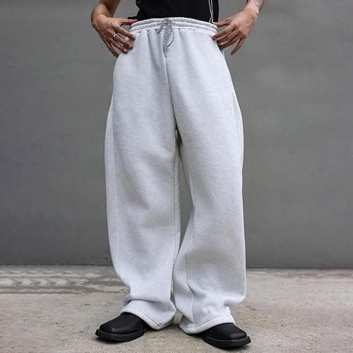 Baggy Sweatpants Men Wide Leg Sweats Pants Casual Loose Fit Open Bottom Athletic Joggers with Pockets Y2K Trousers Streetwear thumbnail 2