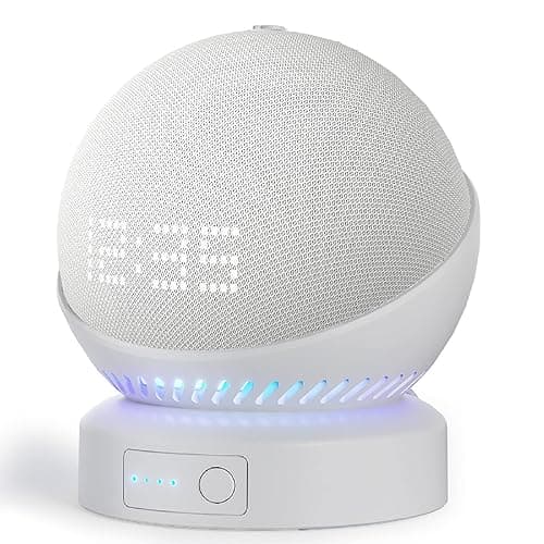 Liboer Battery Base for Echo dot 5th Generation Portable Echo Dot 4th Generation and Homepod Mini Battery Stand Accessories， not Including The Speaker(White) - White