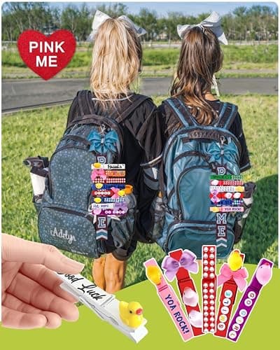 SF SOONEAT Cheer Pins for Backpack Cheer Stuff Kit 70 Colored Clothes Pins with Mini Resin Ducks Bows Letter Beads Team Cheerleaders Gifts Bulk Pin Me Ribbon for Bag Decorations Colorful Spirit Clips thumbnail 6