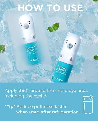 THESAEM Iceland Hydrating Eye Stick 0.24oz - Cooling Balm for Dark Circles and Puffiness – Under Eye Treatment - Reduce Wrinkles and Moisturizing - Minimize Dark & Puffy Eyes - Aqua Scent thumbnail 7