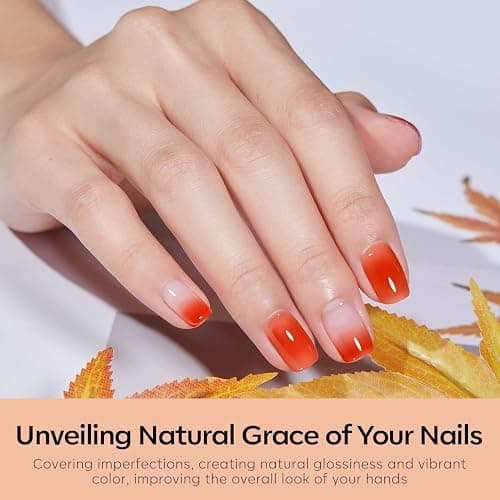 Modelones Gel Nail Polish, 6 Colors Jelly Gel Polish White Nude Brown Burgundy Red Gel Neutral Nail Art Design Translucent Gel Nail Kits Soak Off Manicure Salon DIY Girl Women Gift thumbnail 4