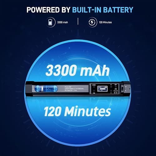 GVM RGB Tube Light with Spotlight, Magnetic Handheld Photography Light, Full-Color LED Stick Light 2000K-10000K CRI97+ Video Light with 3300mAh Built-in Battery, 6 Pixel Effects 12 Lighting Scenes thumbnail 4