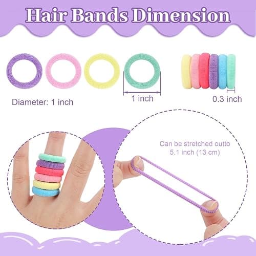 200 Pack Hair Ties BEoffer Baby Toddlers Girls Elastics Hair Bands No Damage Multicolor Colorful Small Rubber Bands Ponytail Pigtails Holders Not Harm to Hair (Macaron) thumbnail 6