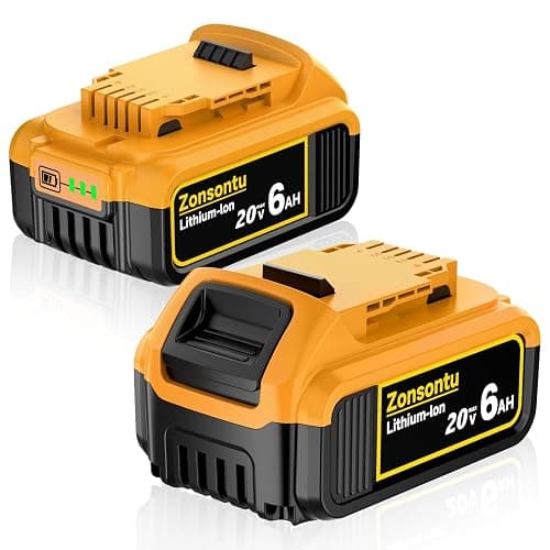 Zonsontu 2Pack 20V 6.0Ah Max Battery Compatible with Dewalt DCB200 DCD/DCF/DCG Series Cordless Power Tools and Chargers(Non Original Battery) - Image 1