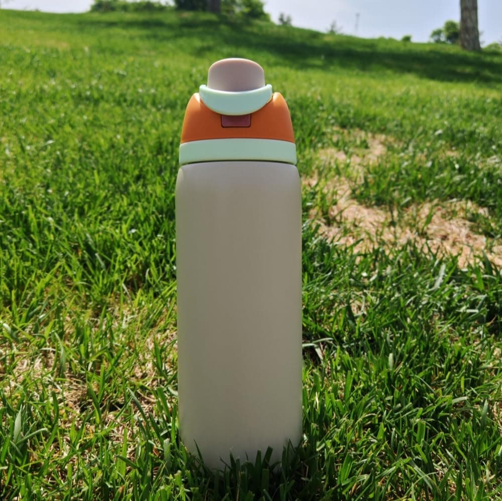 900ml Insulated Stainless Steel Water Bottle with Straw for Outdoor Sports Travel BPA Free Leakproof Car Bottles … (Rose Quartz) thumbnail 8