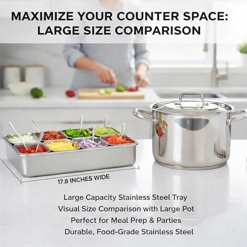 Jugetware Stainless Steel Yakumi Pan, Yakumi Pans, Yakumi Mise En Place, Mise En Place Containers, Japanese Food Container, Stainless Steel Condiment Containers, Multi Compartment Food Containers thumbnail 3