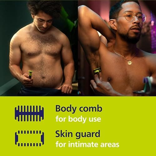 Philips Norelco OneBlade 360 with Connectivity Hybrid Face + Body, Electric Beard Trimmer, Shaver and Body Groomer Kit with 360 Blade Tech, 1x360 Blade, 5-in-1 Comb, Travel Case, Model QP4631/90 thumbnail 3