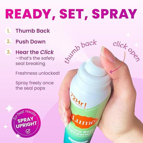 Lume Invisible Spray Deodorant For Women - Whole Body Deodorant Spray - 72 Hr Odor Control - Ozone Friendly, Natural Propellant - Aluminum & Baking Soda Free, Skin Loving - 3.6 oz, 2pk (Vanilla Bliss) thumbnail 2