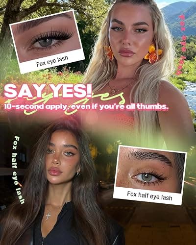 Fox Eye Eyelash Clusters Natural Volume Lashes Clusters Cat Eye Lash Extensions Wispy Cluster Eyelash Extensions Lightweight Waterproof Eyelashes Extension for Effortless Volume Salon Effect Lash thumbnail 7
