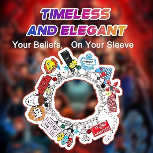 AICase for Stranger Merch Thing Gifts Toys Inspired Bracelets Demogorgon Shirt Poster Stickers Things Friends Don't Lie Merchandise Jewelry Gifts for Fans Birthday thumbnail 6
