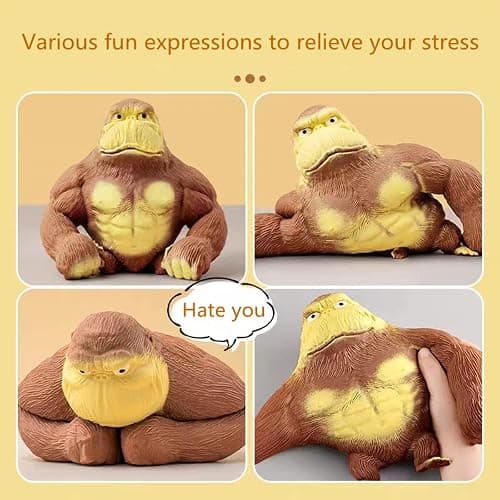 YJHWLF Stretchy Glue-Sand Filled Rubber Gorilla Soft Latex Decompression Doll Toy, Animal High-Elastic Stretchable, Adults' Decompression Toy thumbnail 7