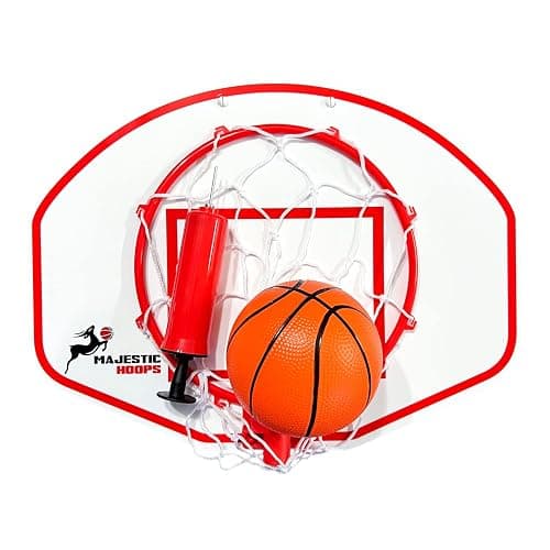 Majestic Hoops Mini Basketball Hoop - Indoor Basketball Hoop - Durable Plastic Basketball Hoop for Kids and Adults - No Assembling - Premium Basketball Game with Ball and Pump thumbnail 8
