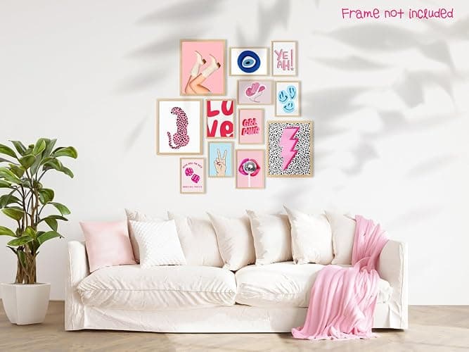 Waschbar Preppy Room Decor Aesthetic, Preppy Pictures for Teen Girls Bedroom Wall Decor, Cute and Pink Prints Wall Art Print thumbnail 6