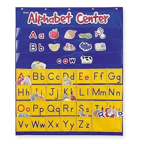 Learning Resources Alphabet Center Pocket Chart - Alphabet Learning Pocket Chart for Classroom, Letter Recognition for Preschoolers, Classroom ABC Wall Letters, Alphabets Wall, All About Letter Charts - Image 1